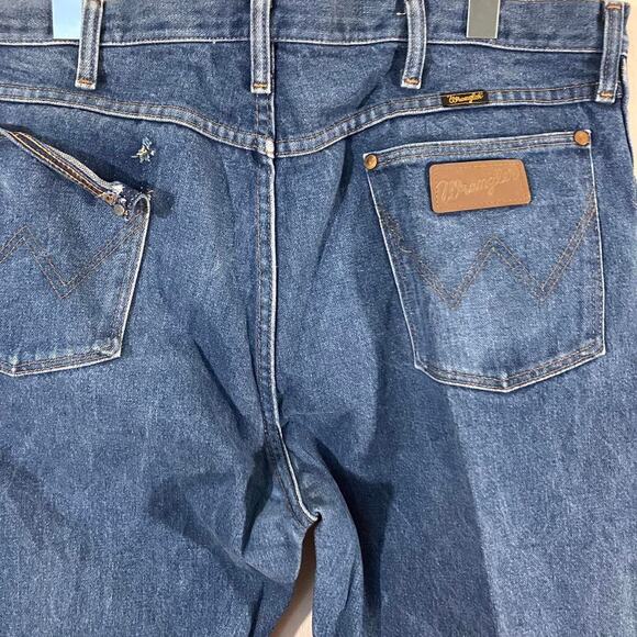 Vintage 80s Wrangler Distressed Western Cowboy Denim Jeans‎ - Picture 4 of 7
